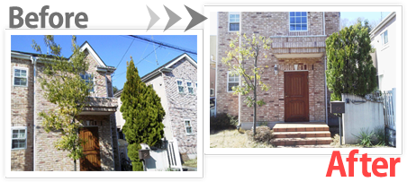 植込みの剪定 Before After